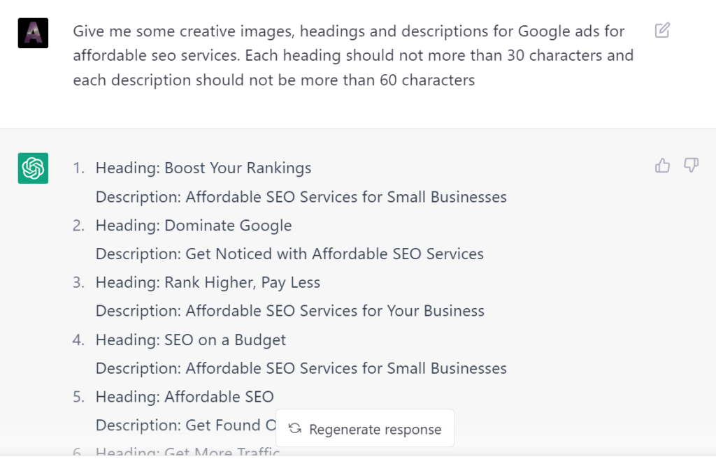 How to use ChatGPT for Google PPC