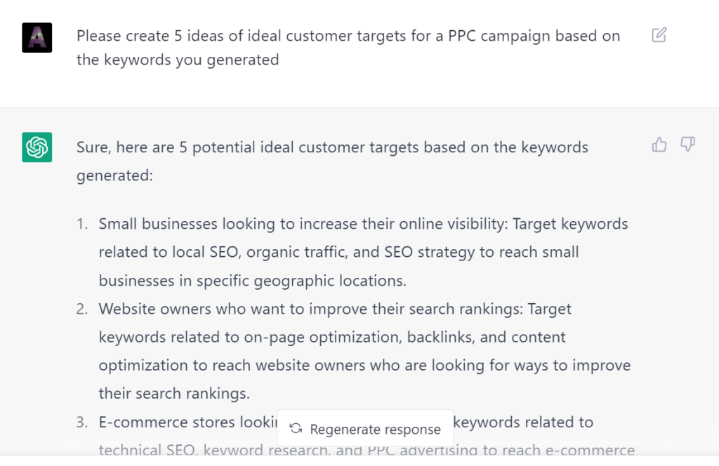 ChatGPT for Google PPC